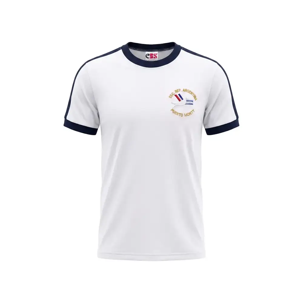 Polera deportiva oficial de la Escuela República Argentina Puerto Montt